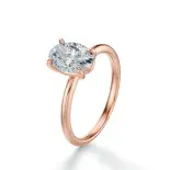 Pierścionek z dużym diamentem różowe złoto SBPZ_040